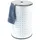 Home4You Wäschesammler Weiß - Edelstahl - 54 Liter - H 57,5 cm