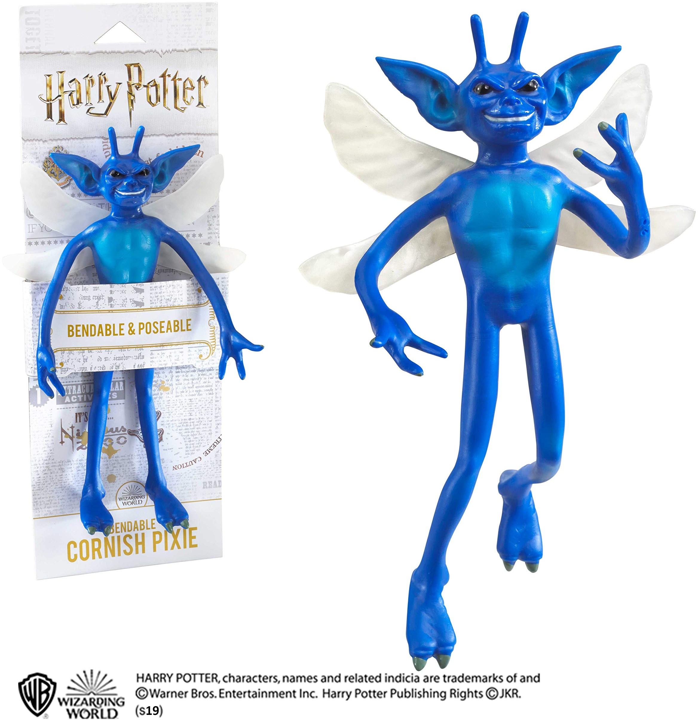 The Noble Collection Bendable Cornish Pixie Figure by Officially Licensed 7in (18 cm) Harry Potter Bendable Toy Posable Collectable Chamber of Secrets Doll Figure - for Kids & Adults