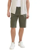 Tom Tailor Regular Printed Cargo Shorts Olive Structure Print