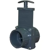 Valterra Zugschieber mit Edelstahlspindel, 2x Klebemuffe, Ø 63 mm, grau, SB121