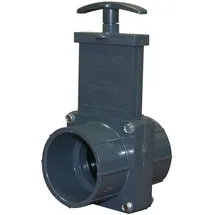 Valterra Zugschieber mit Edelstahlspindel, 2x Klebemuffe, Ø 63 mm, grau, SB121