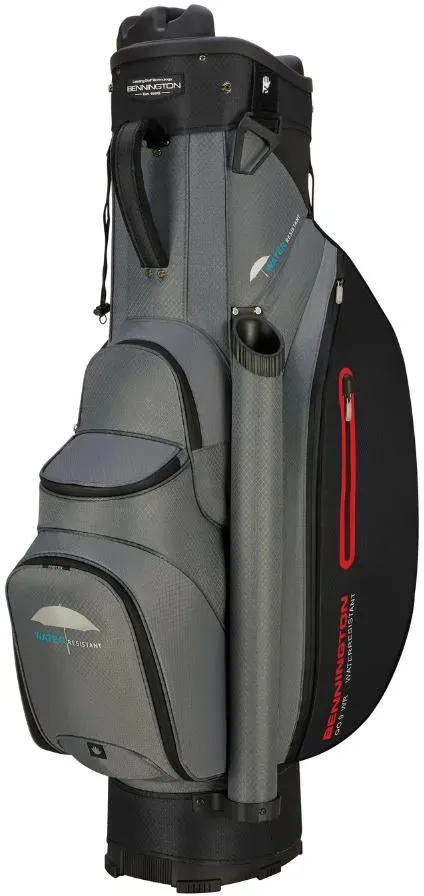 Bennington Quiet Organizer 9 Hole Water Resistant Cartbag 2026 - canon grey/black/red