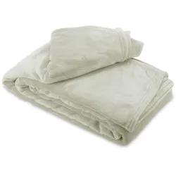 Leonado Vicenti Kuscheldecke Grau 150x200 cm Wolldecke Fleece extra weiche Wohndecke Sofa