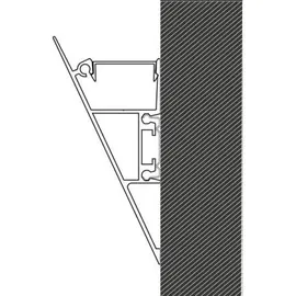 ISOLED LED Aufbauleuchtenprofil HIDE TRIANGLE Aluminium schwarz RAL 9005, 200cm