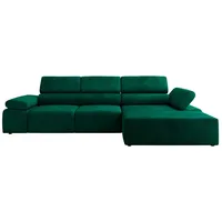 Ecksofa mit Sitzvorzug Rilasso , grün , Maße (cm): B: 296 H: 66
