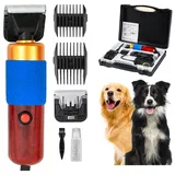 Ampvolts 200W hundeschermaschine niedriger Lärm Profi Schermaschine Hund Katze Mit 2 Aufsteckkämmen, einstellbare Leistung, Geeignet für Hunde, Katzen, Schafe und andere Tiere Clippers Kit