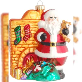 Krebs Glas Lauscha Santa am Kamin 1-tlg. 12cm,