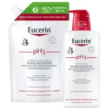 Eucerin pH5 Waschlotion Pumpspender + Nachfüllpack 2x400 ml Kombipackung