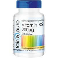 Vitamin K2 200 μg - 60 Tabletten - Menaquinon MK-7 - hochdosiert - fair & pure