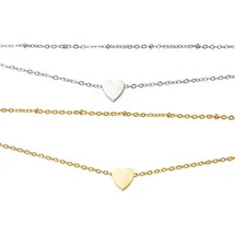 FIRETTI Fußketten Set FIRETTI "Schmuck Geschenk Körperschmuck Herz", gold (silberfarben, gelbgoldfarben), Fußketten, Damen, Edelstahl