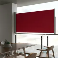 vidaXL Ausziehbare Seitenmarkise 120 x 300 cm rot 48345