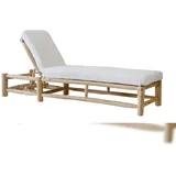 Möbilia Liege 200 x 80 x 44 cm Natur – Weiß