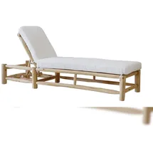 Möbilia Liege 200 x 80 x 44 cm Natur – Weiß