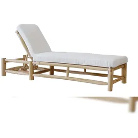 Möbilia Liege 200 x 80 x 44 cm Natur – Weiß