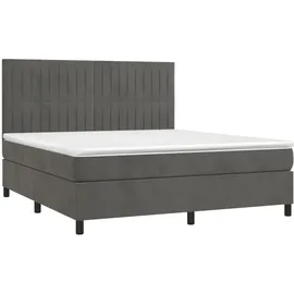 vidaXL Boxspringbett 180 x 200 cm Dunkelgrau