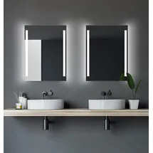 Talos Badspiegel mit Beleuchtung 80 x 60 cm - Badezimmer Wandspiegel mit Beleuchtung - feuchtraumgeeignet durch Aluminiumkorpus - Lichtfarbe Neutralweiß