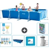 Rechteckiger Frame Pool - 450x220x84 Cm - 7-teilig  S66