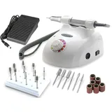 PREMIUM Fußpflegegerät Fußpflege-Set Maniküre Set Pediküre Set mit Fräser Set Diamantschleifer