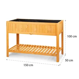 Blumfeldt Altiplano Cubic Hochbeet 150 x 100 x 50 cm Braun