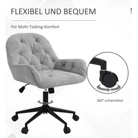 Vinsetto Bürostuhl Polyester Hellgrau