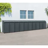 Westmann Metall Mülltonnenbox Moderna 10 10x240 L Anthrazit 83x695x135 cm - Grau