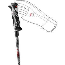 Leki Hot Shot S Skistock mit Trigger S System Skistöcke schwarz