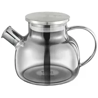 Wilmax - Glas Teekanne mit Edelstahl-Deckel - 950ml - Teezubereiter für losen Tee - Glaskanne - Kanne aus hitzebeständigem Glas - Teapot - Glaskanne für Heiß- und Kaltgetränke