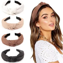luxuskollektion Haarreifen Damen Mädchen breite Stirnbänder 4er Packung Boho Haarreif