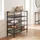 Relaxdays Schuhregal 75 x 81 x 30 cm 5 Ebenen Braun/Schwarz
