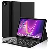 SENGBIRCH Samsung Galaxy tab a8 hülle mit Tastatur, Bluetooth Tastatur mit Magnetische SchutzHülle (Deutsches Layout) für Samsung Tab A8 10.5' - Schwarz