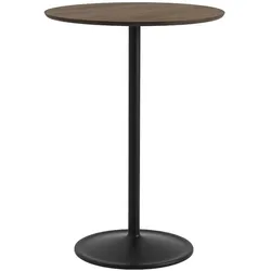 Muuto Soft Cafe Stehtisch, Ø 75 cm, eiche dunkel geölt / schwarz