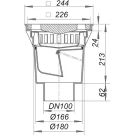 Dallmer Hof- und Parkdeckablauf 606,0 DN 100