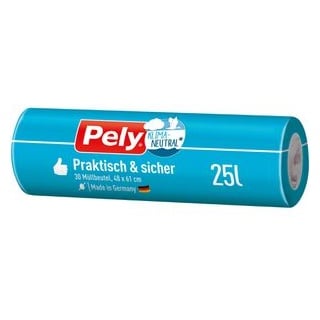 Pely Müllbeutel Praktisch und sicher klimaneutralisiert 25L 30Stück