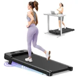 Hamlody Laufband Walking/Jogging Pad Laufpad, Walking Band Gehband für Zuhause (Walking Pad mit Steigung, 1–8 km/h, 2,5 PS Motor, LCD-Display, Stoßdämpfung, platzsparend), Max.Tragfähigkeit 120 kg für Büro und Homeoffice schwarz