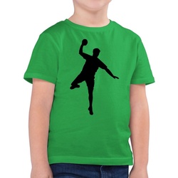 Shirtracer T-Shirt Handball Wurf Kinder Sport Kleidung grün 140 (9/11 Jahre)