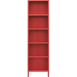 Jan Nowak Bücherregal Metall 50 x 180 x 35 cm Rot