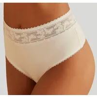 Nuance High-Waist-String mit Bund aus feiner Spitze weiß 52/54