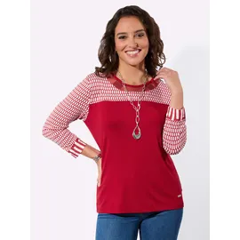 Casual Looks WITT WEIDEN 3/4-Arm-Shirt in rot-ecru-bedruckt | Gr.: 48