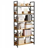 Rebiko Bücherregal für Ordner Hoch Loft-Schrank Aus Metall Industriell 174 Cm