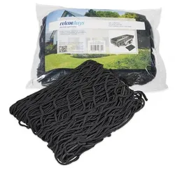 relaxdays Anhängernetz 2 x 3 m dehnbar schwarz schwarz