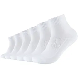 Kurzsocken CAMANO "ca-soft", Herren, Gr. 39-42, weiß, Baumwollmischung, unifarben, Socken, mit verstärktem Zehenbereich
