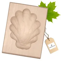 Holz-Kaufhaus HOFMEISTER® Backform, 6 cm, Motiv Muschel/Bärentatze, aus heimischem