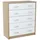 home collective Kommode 35 x 85 x 0 cm 5 Schubladen / beige/weiß