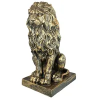 Colourliving Gartenfigur Löwe Figur bronze Optik Löwenfigur für den
