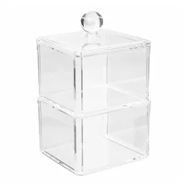 5five simply smart Aufbewahrungsdose Selena 9,4 x 9,4 x 16,7 cm 2-tlg. transparent/weiß