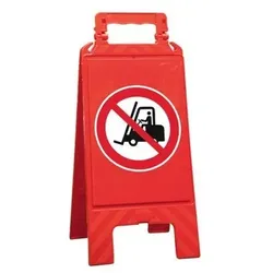 Warnaufsteller rot, Kunststoff, zur Kennzeichnung von Verbotszonen, Gabelstapler