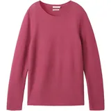 Tom Tailor Damen Strickpullover mit Bio-Baumwolle, rosa, Uni, Gr. XXL