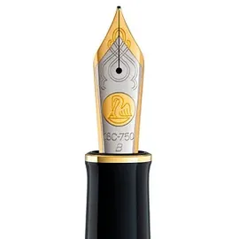 Pelikan Souverän M1000 Kolbenfüller schwarz/grün/gold B (breit)