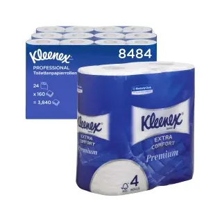 Kleenex Kleenex® Toilettenpapier 4-lagig, 24 Rollen
