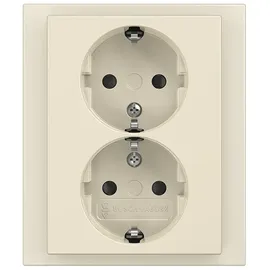 Busch-Jaeger Doppelsteckdose 202 EUJB-82 Elfenbeinweiß